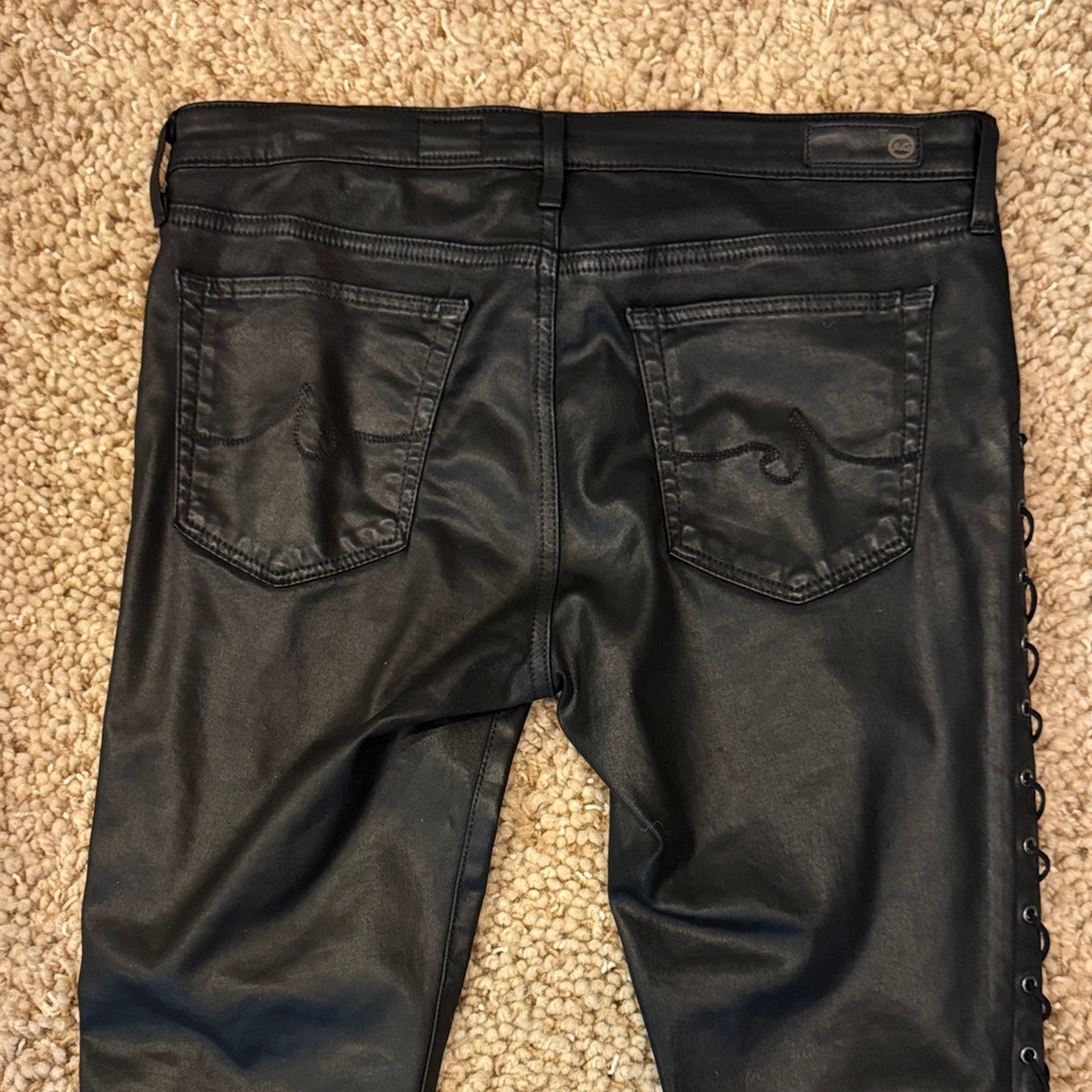 NWOT Adriano Goldschmied Legging Super Skinny Ankle Jeans Lace-Up Sides size 30 - Picture 7 of 16